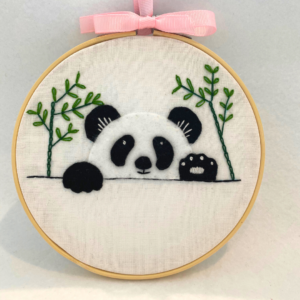 Panda embroidery kit