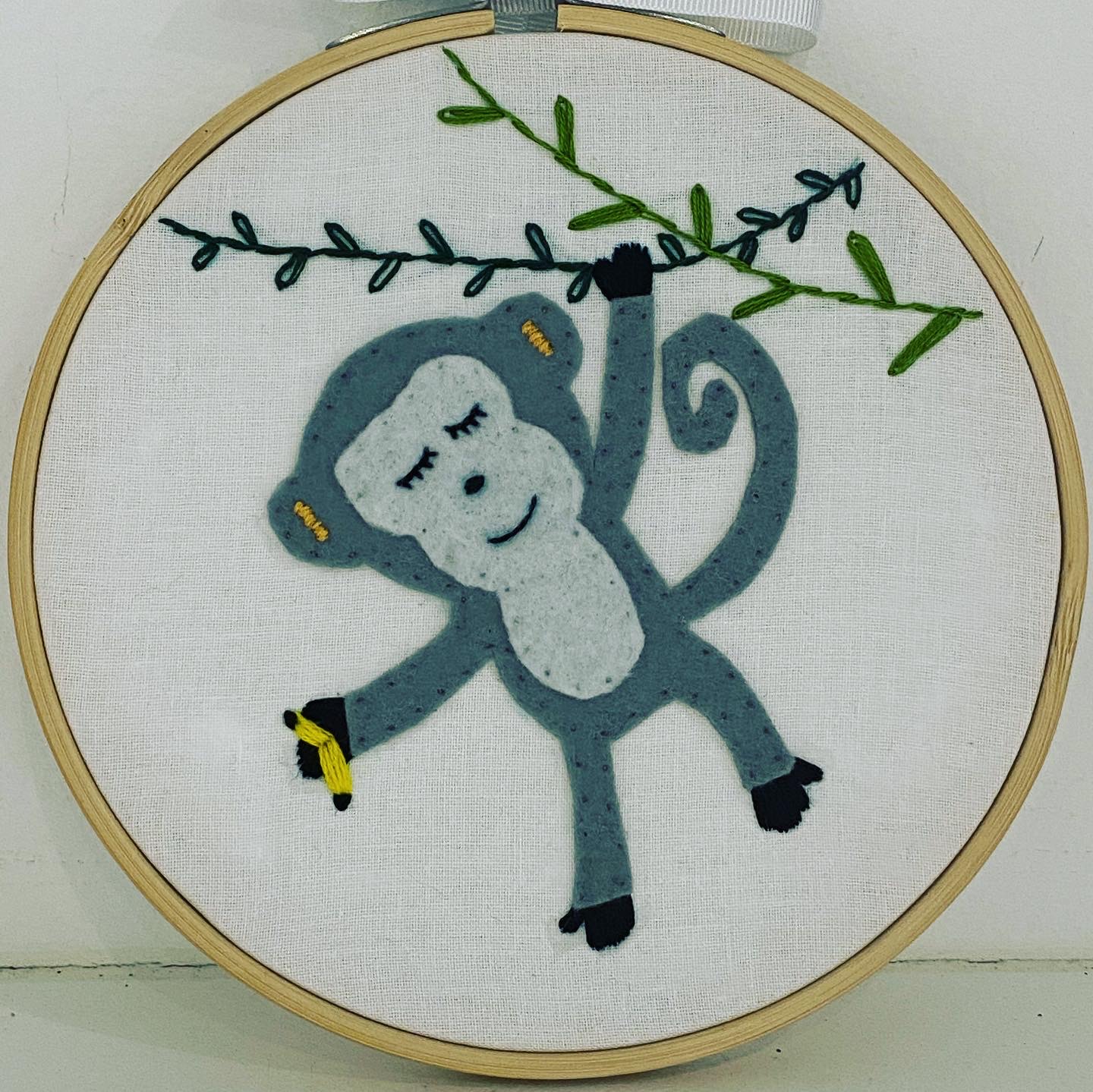 Beginners Maya the Monkey embroidery Kit for Adults & Kids - Treasure Kave
