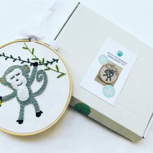 Maya the Monkey embroidery kit