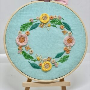 Floral Wreath Beginners Embroidery kit