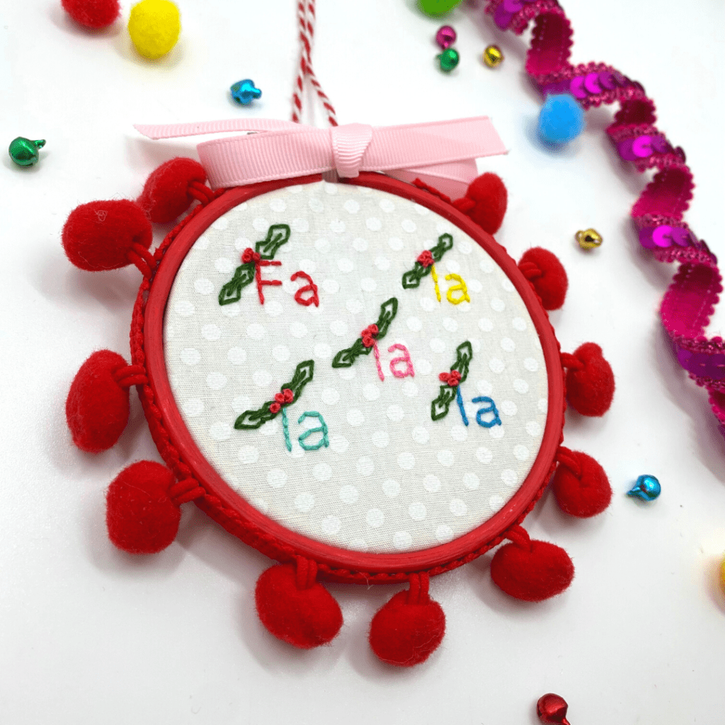 Fun Christmas embroidery kit, Beginners embroidery kit, Christmas