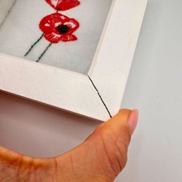 Framed poppy embroidery, Poppy gift, Flower gift, Hand embroidery, Wall art - Image 5