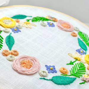 Flower Wreath Embroidery Kit for Beginners
