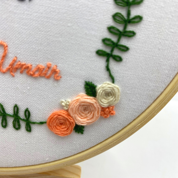 Wedding Embroidery hoop, Personalised Wedding gift, Meaningful gifts, Wall art - Image 4