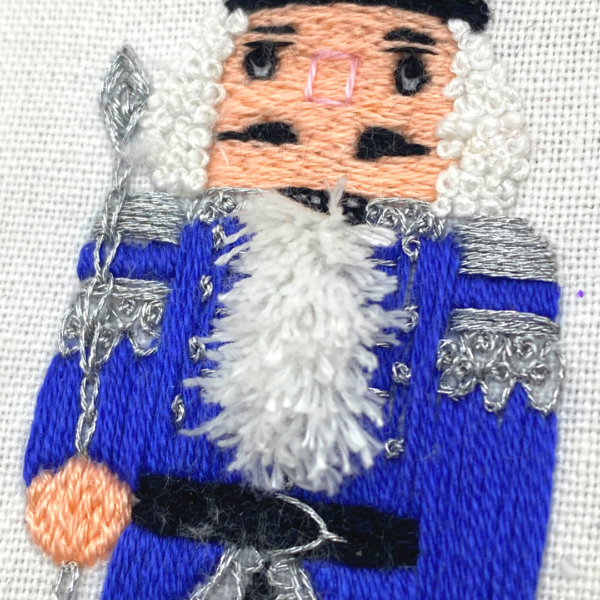 Nutcracker printed panel for embroidery, Hand embroidery panel, Christmas embroidery design - Image 11