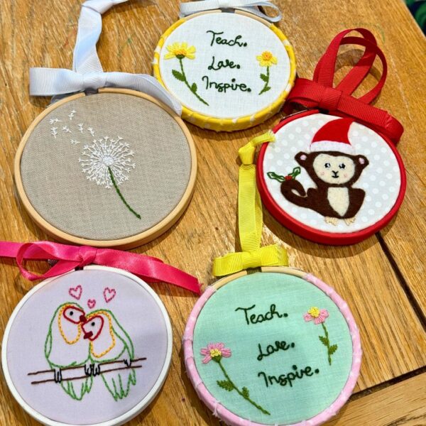 £8 Ready made embroidery hoops -Unique gifts