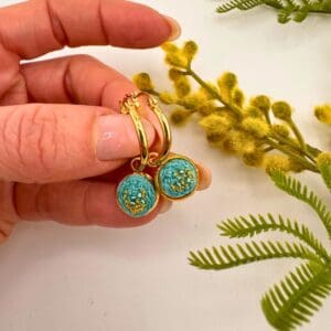 Hand embroidered hoop earrings, Hand Embroidered jewellery, Happy jewellery