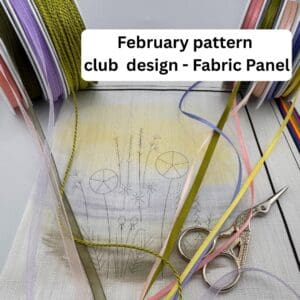 Bi-Monthly Embroidery Pattern Club - Fabric Panel and Instruction guide