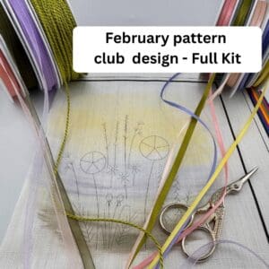 February Pattern Club embroidery kit, Ribbon work Flower garden Adventurous Beginner embroidery kit