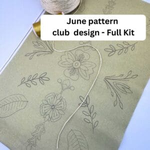 June Pattern Club embroidery kit, Beginner embroidery kit