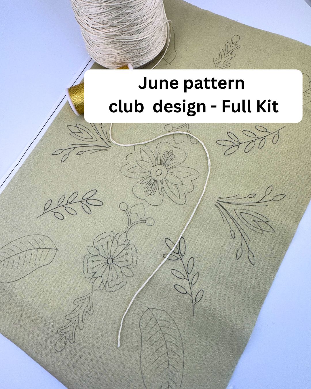 June Pattern Club embroidery kit, Beginner embroidery kit