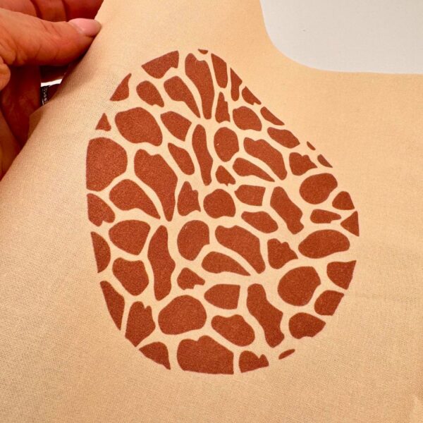 Giraffe print embroidery panel, Giraffe print embroidery design, Hand embroidery panel - Image 3