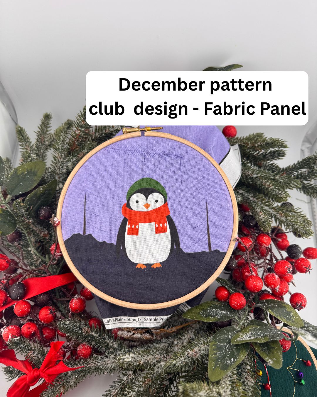 Bi-Monthly Embroidery Pattern Subscription - Fabric Panel and Instruction guide