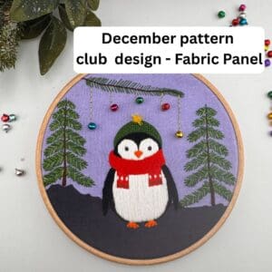 Bi-Monthly Embroidery Pattern Subscription - Fabric Panel and Instruction guide