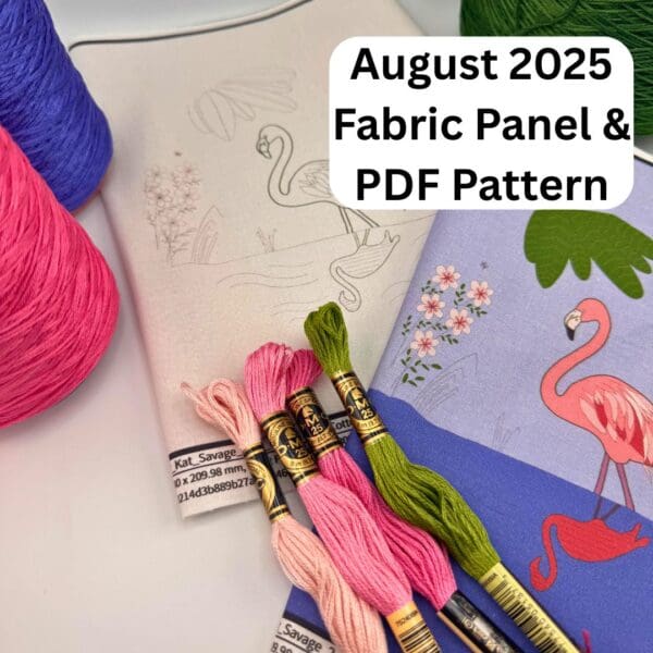 Bi-Monthly Embroidery Pattern Subscription - Fabric Panel and Instruction guide