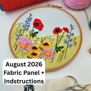 Bi-Monthly Embroidery Pattern Club - Fabric Panel and Instruction guide