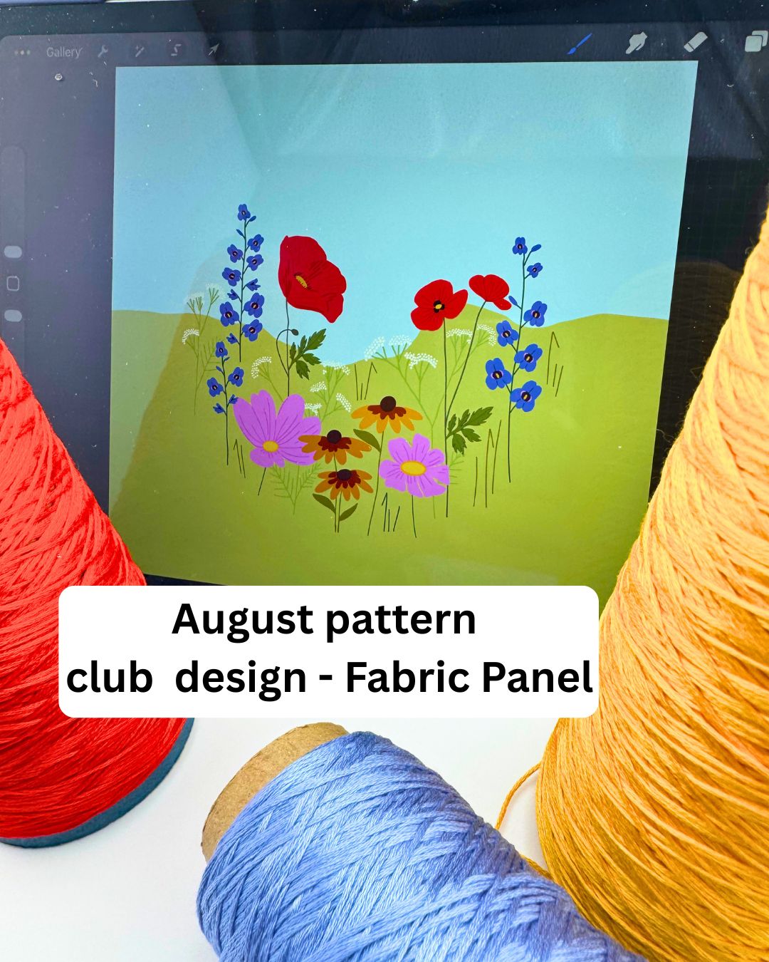 Bi-Monthly Embroidery Pattern Club - Fabric Panel and Instruction guide