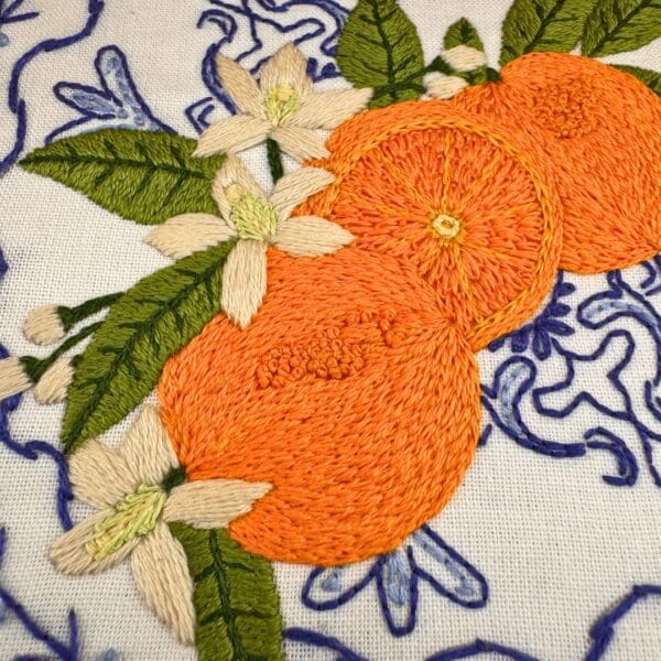 Sicilian Oranges embroidery kit, Beginner embroidery kit, Craft gift, Modern Embroidery - Image 3