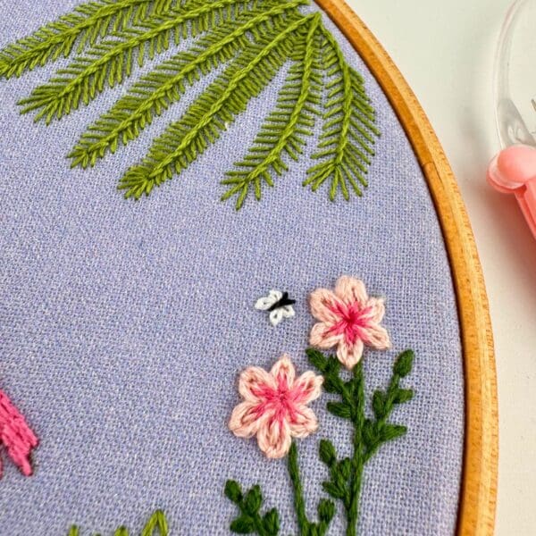 Flamingo embroidery kit, Beginner embroidery kit, Craft gift, Modern Embroidery - Image 8