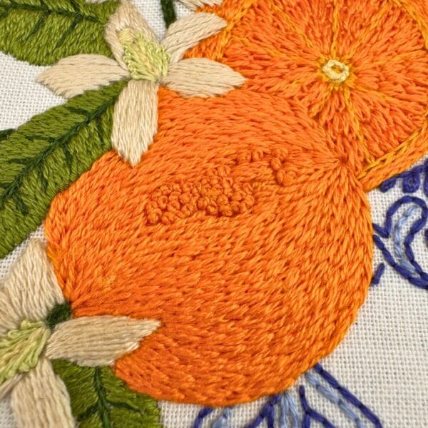 Sicilian Oranges embroidery kit, Beginner embroidery kit, Craft gift, Modern Embroidery - Image 5