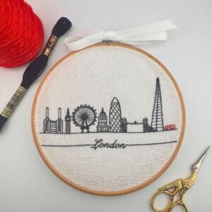 London Embroidery Kit, Beginner embroidery kit, Craft gift, Modern Embroidery