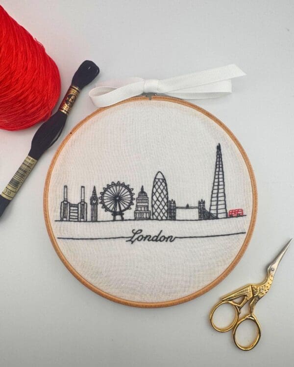London Embroidery Kit, Beginner embroidery kit, Craft gift, Modern Embroidery