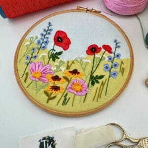 Wild flower embroidery design