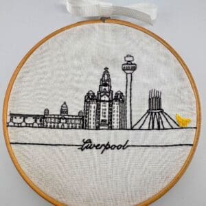 Liverpool Embroidery Kit, Beginner embroidery kit, Craft gift, Modern Embroidery