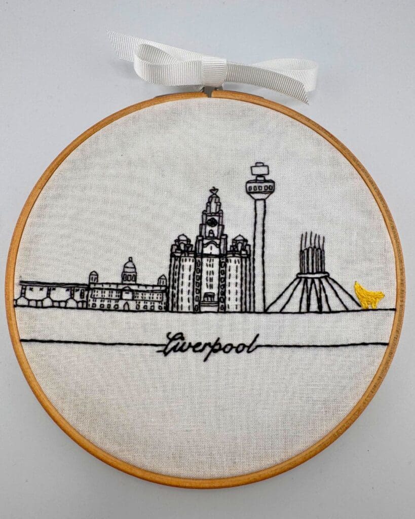 Liverpool Embroidery Kit, Beginner embroidery kit, Craft gift, Modern ...