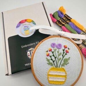 Floral Posy Embroidery Kit, 2020Stitch Beginner embroidery kit, Craft gift, Modern Embroidery
