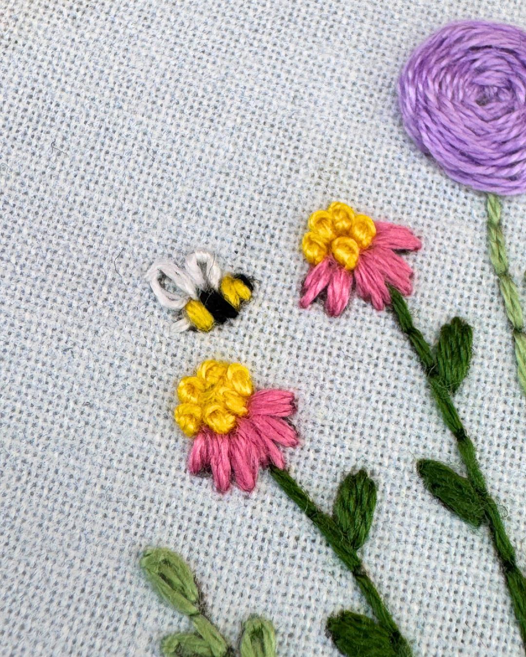 Floral Posy Embroidery Kit, 2020Stitch Beginner embroidery kit, Craft gift, Modern Embroidery - Image 6