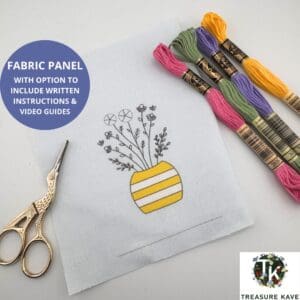 Flower posy print panel for embroidery, 2020STITCH pattern embroidery design, Hand embroidery panel