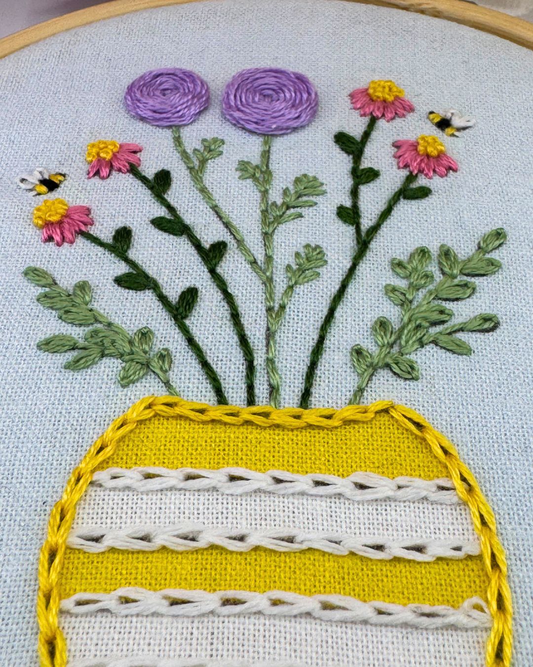 Floral Posy Embroidery Kit, 2020Stitch Beginner embroidery kit, Craft gift, Modern Embroidery - Image 4