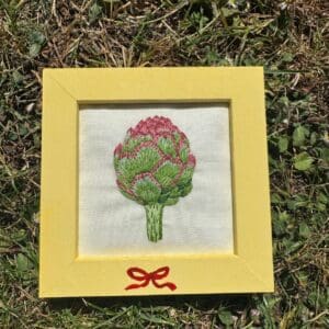 Artichoke embroidery kit, Beginner embroidery kit, Craft gift, Modern Embroidery