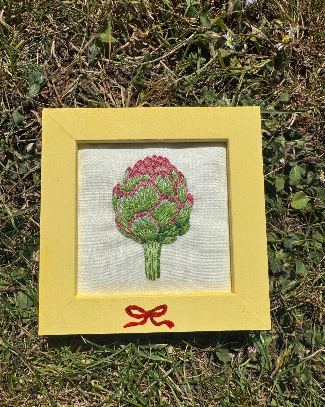 Artichoke panel for embroidery, Summer Fruits pattern embroidery design, Hand embroidery panel - Image 3