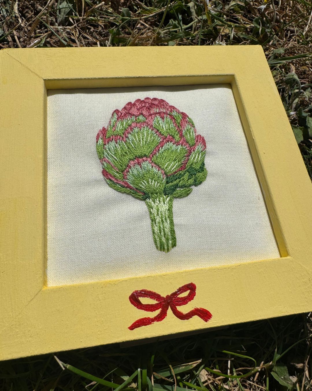 Artichoke panel for embroidery, Summer Fruits pattern embroidery design, Hand embroidery panel - Image 2