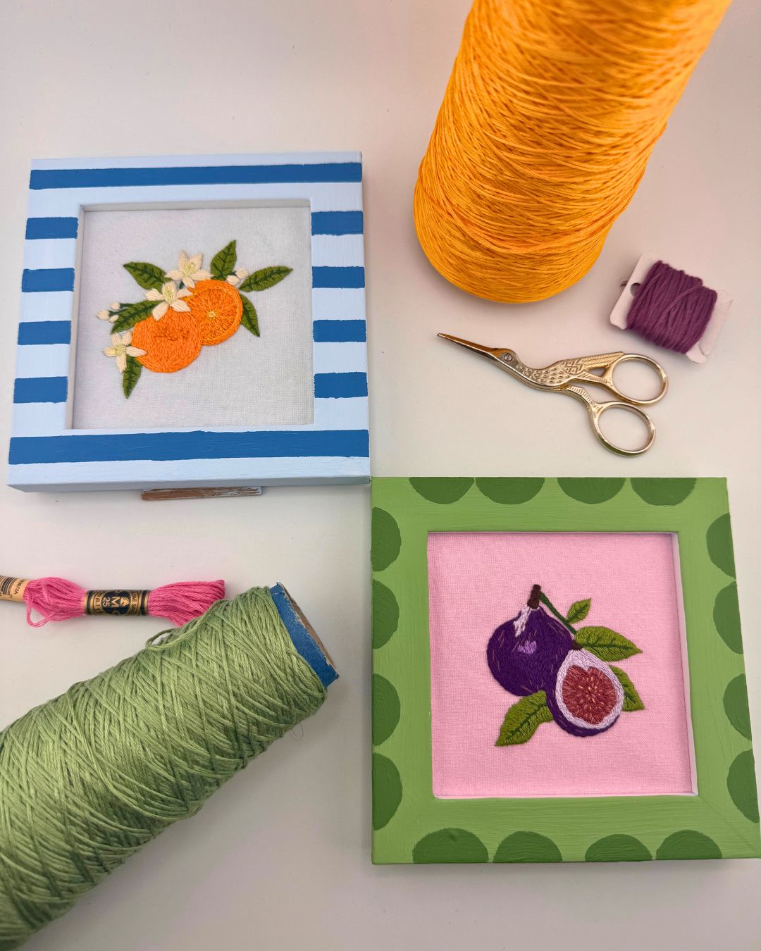 Juicy Figs embroidery kit, Beginner embroidery kit, Craft gift, Modern Embroidery - Image 7