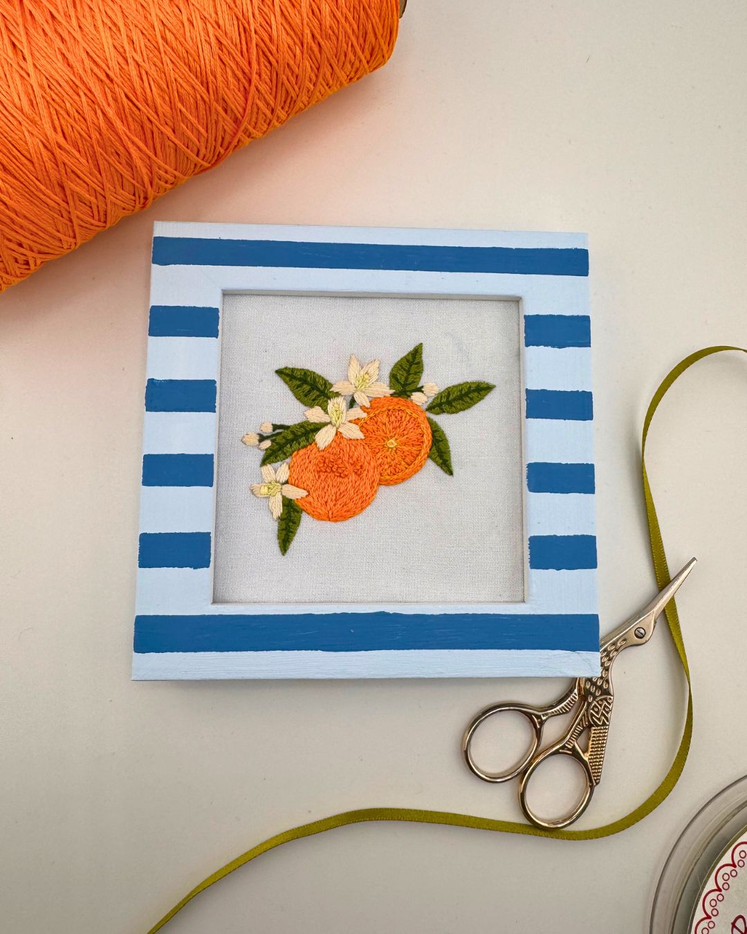 Sweet oranges embroidery design