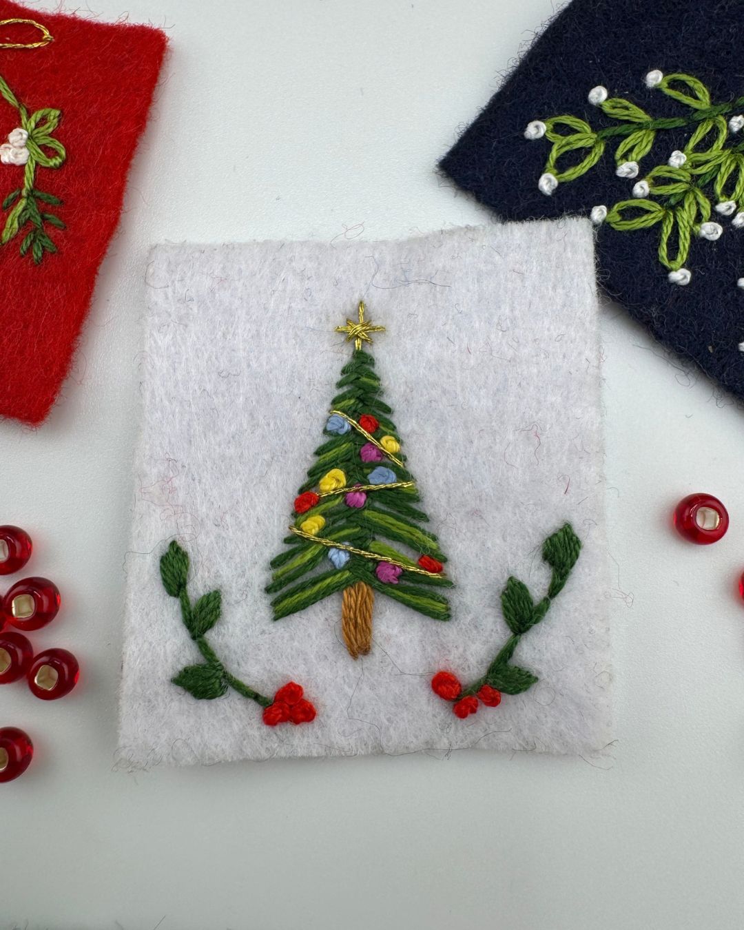 Christmas glass frame decoration embroidery Kit, Christmas embroidery kit, Craft gift, Modern Embroidery - Image 9
