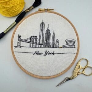 New York Embroidery Kit, Beginner embroidery kit, Craft gift, Modern Embroidery