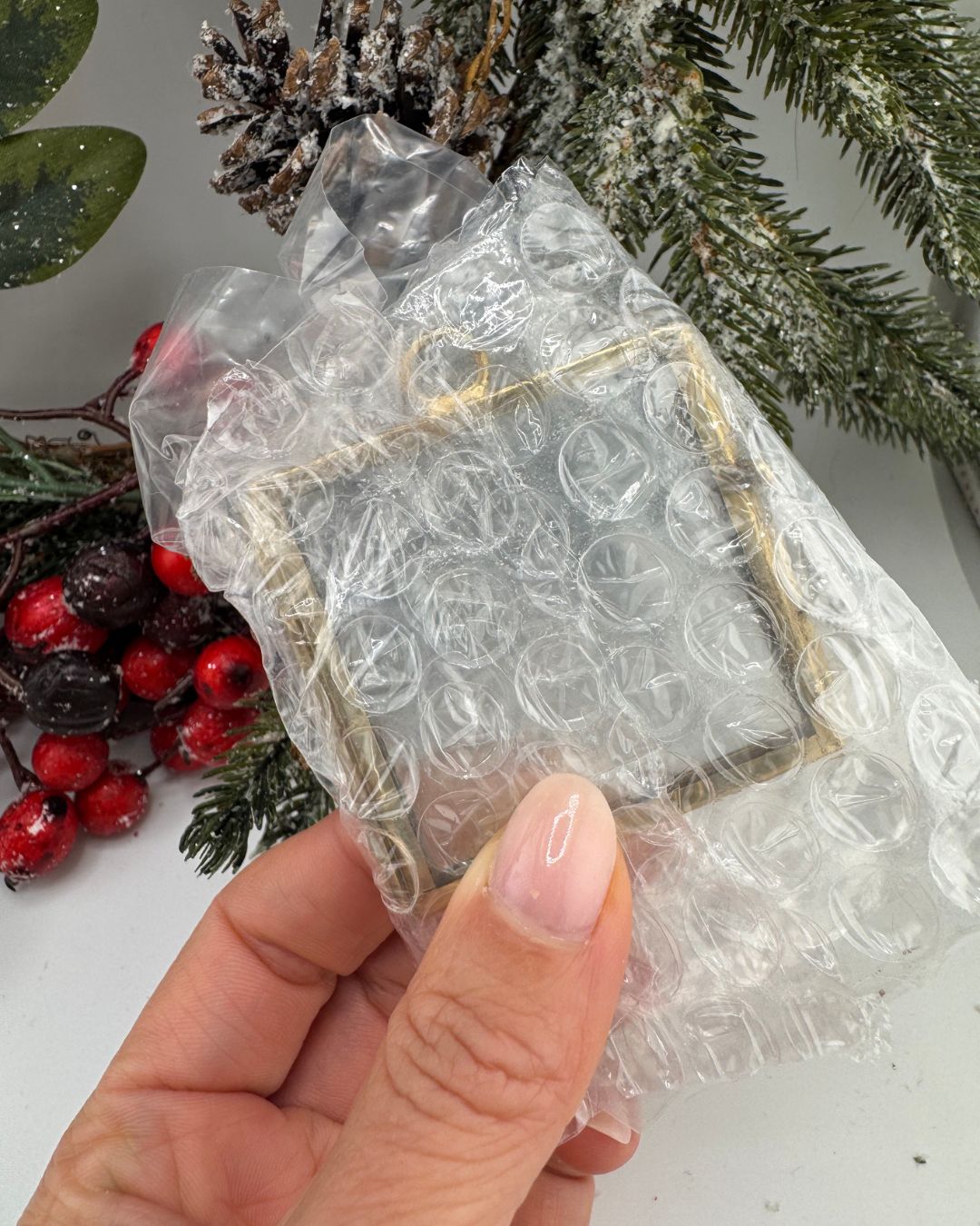Christmas glass frame decoration embroidery Kit, Christmas embroidery kit, Craft gift, Modern Embroidery - Image 4