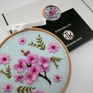 3D Cherry Blossom Stumpwork embroidery kit, Stumpwork embroidery kit